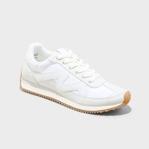 Universal Thread -  Women's Low Top Faux Leather Lace White